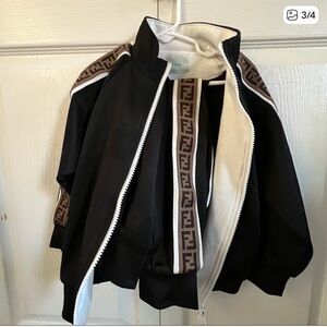 Fendi Kids Black and Brown kids tracksuit